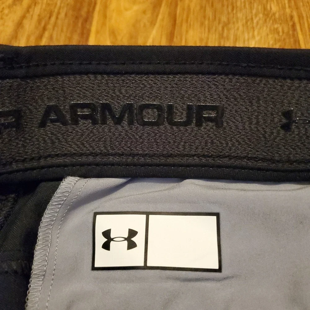 Under Armour Golf Pants Men 34 Black Showdown‎ Straight Athletic Performance New